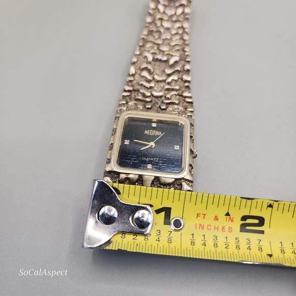 Medana quartz watch Vintage Gold Nugget style Japan Quartz - Picture 3 of 8